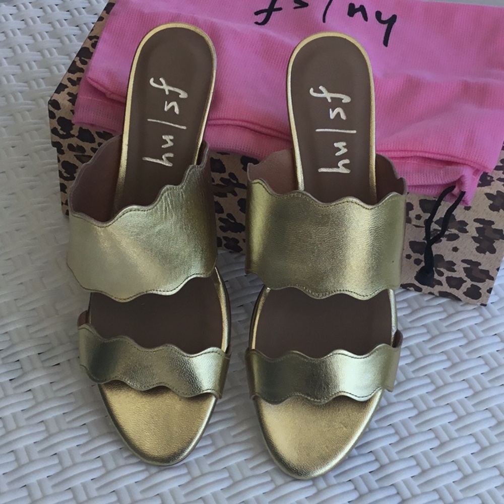 French Sole Brisbane Gold Sandals